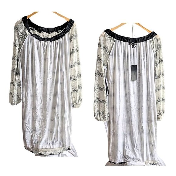 NWT GRAYSE St. John Chevron OffShoulder Wedding MOB MiniDress W1420301 Sz L $550 - Picture 8 of 10